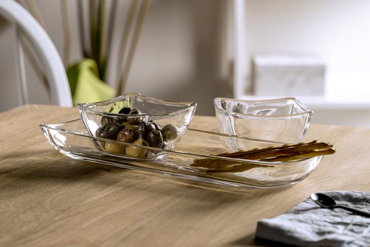Produktbild Leonardo Snackschale Piazza 3-teilig, Transparent