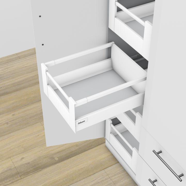 Actual product image Blum Tandem box antaro D-railing | 1 pair, 30kg 400mm | full extension, silk white