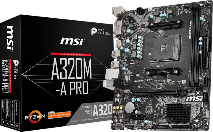 Immagine prodotto MSI A320M-A Pro (AM4, AMD A320, mATX)