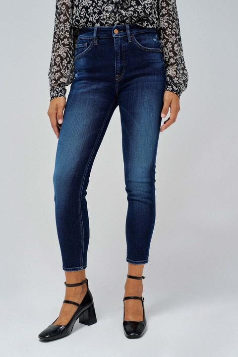 Actual product image Salsa Jeans Faith Cropped Skinny Dark Wash Jeans (28, 32)