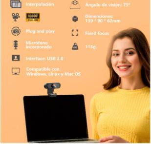 Image du produit Nilox WEBCAM 1080P 30F FOCUS FIXE NXWC01 (2.10 Mpx)