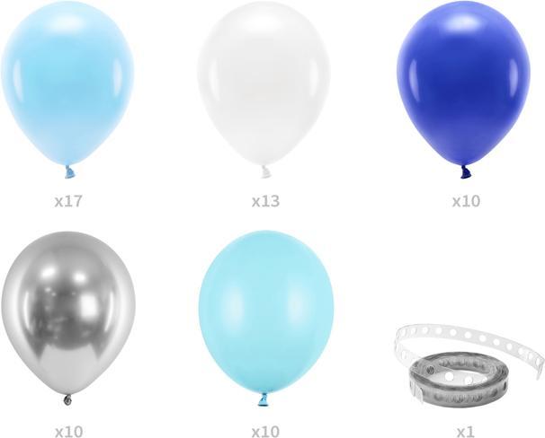 Actual product image Partydeco Arch of Balloons Blue and Silver (60 x)