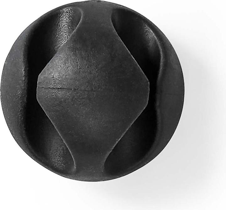 Produktbild Nedis Kabelmanagement Kabelclip Gesperrt 6 Stück max. Kabeldicke: 5 mm Silikon 20 mm Schwarz