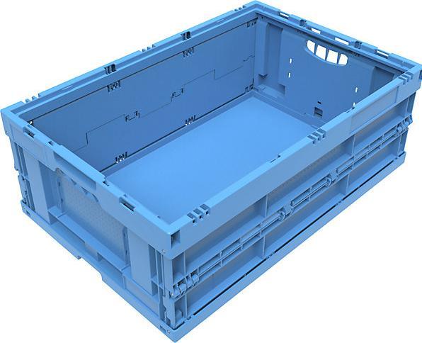 Produktbild Walther Faltbox aus Polypropylen, Inhalt 44 l, ohne Deckel, blau, stapelbar (600 x 400 x 220 mm, 41.40 l)
