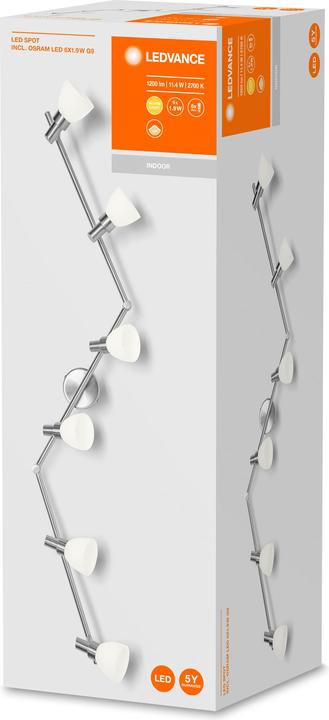 Productafbeelding Ledvance LED SPOT 6X1.9W 827 G9 LEDV (1200 lm, G9)