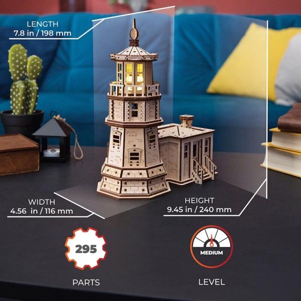 Actual product image Ugears LE PHARE DE SPLIT ROCK 295PCS (FR-DE-EN-POL-ES-UKR)