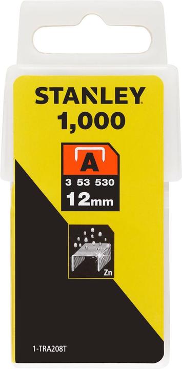Actual product image Stanley Tacker staples Staples 1000 pieces 12 mm leg length