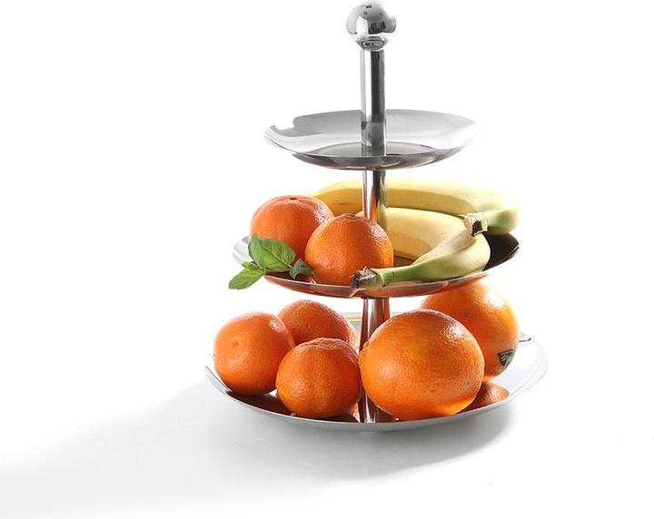 Produktbild Hendi Etagere Edelstahl + 3 Schalen 16,6-22-26,8 cm H.