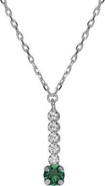Victoria Cruz Elegant silver necklace with Shine crystals A4668-20HG