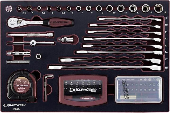 Actual product image Kraftwerk 123-t. Professional aluminium tool case KW+PB (123 pieces)