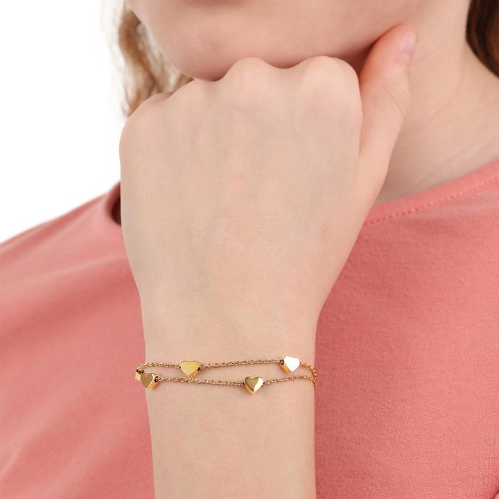 Immagine prodotto S.Oliver Gioielli da braccio per ragazze, Cuore in acciaio inossidabile (14 cm, Acciaio inossidabile)