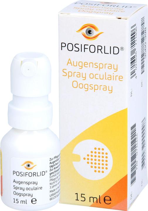 Actual product image Ursapharm POSIFORLID eye spray (without preservatives & fragrances), 15 ml SPR (15 ml, 15 ml solution, Posiforlid eye spray)
