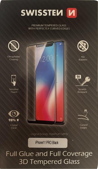 Actual product image Swissten Ultra Durable 3D Full Glue Glass (1 Piece, Apple iPhone 11 Pro)