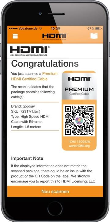 Produktbild Goobay HDMI (Typ A) — HDMI (Typ A) (2 m, HDMI)