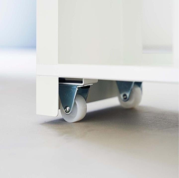 Actual product image Yamazaki Pull-out shelf with wooden shelf TOWER (14 x 56 x 55 cm)