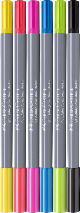 Produktbild Faber-Castell GOFA AQUA DUAL MARKER - Farbstoffmarker (Mehrfarbig, 0.40 mm, 6 x)