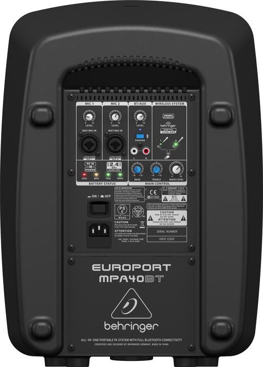 Produktbild Behringer Europort MPA40BT (12 h, Netzbetrieb)
