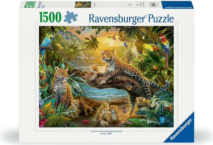 Produktbild Ravensburger Leopardenfamilie im Dschungel (1500 Teile)