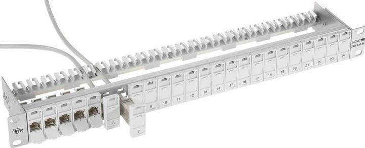 Productafbeelding Metz Connect BTR E-DATmodul 24x8 CAT6 1HE (Schakelpaneel)