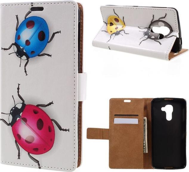 Actual product image MU Style Case leather with colored ladybugs (DTEK60)