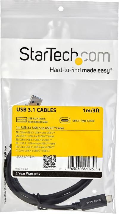 Produktbild StarTech 1m USB 3.1 USB-C auf USB Kabel - USB 3.1 Anschlusskabel (1 m, USB 3.2 Gen 2)