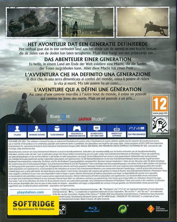 Actual product image Sony Interactive Entertainment Shadow of the Colossus PlayStation 4 (PS4, DE)