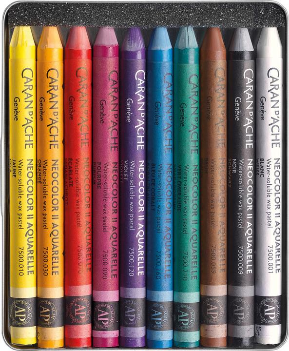 Immagine prodotto Caran d'Ache Neocolor II Aquarelle Metallschachtel (Multicolore, 10 x)