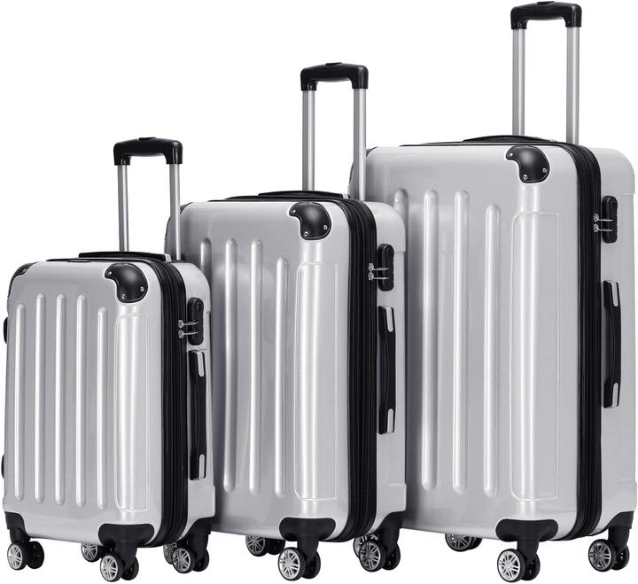 Beibye 3-tlg. Hartschalenkoffer-Set (Handgepäck (bis 50l), M (50 - 90l), XL (ab 115l))