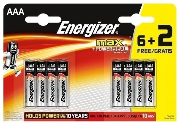 Produktbild Energizer Max Alkaline (8 Stk., AAA)