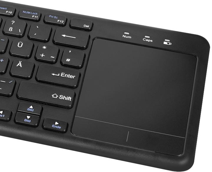 Immagine prodotto LogiLink Tastiera wireless con touchpad, 2,4 GHz, nero (DE, Senza fili)