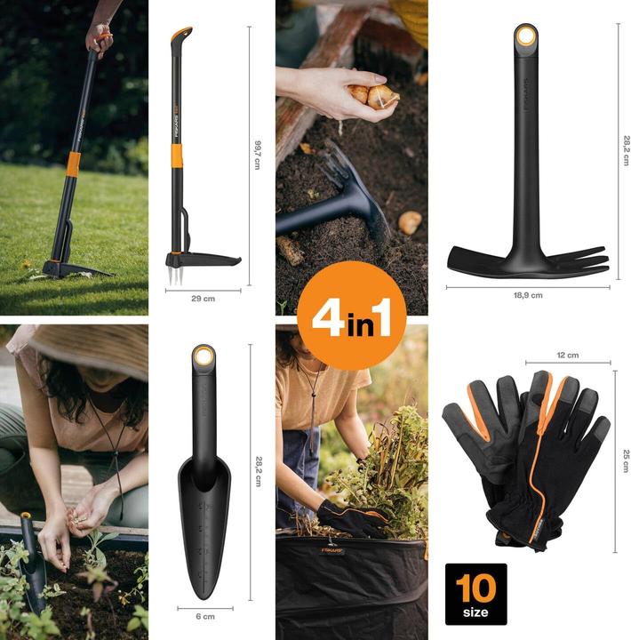 Produktbild Fiskars 4-teiliges Gartenwerkzeug-Set