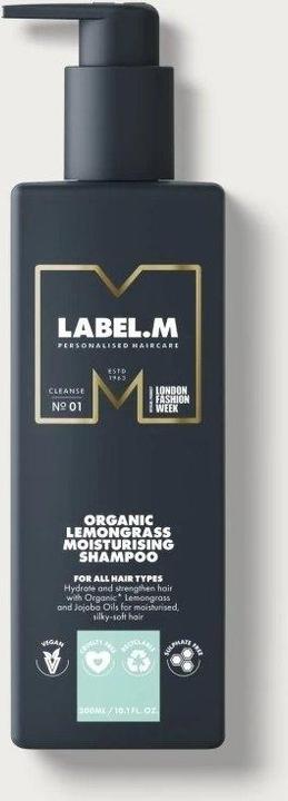 Label.M Organic Lemongrass Moisturising Shampoo 300 ml (300 ml, Flüssiges Shampoo)