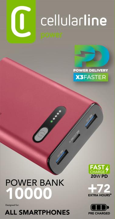 Produktbild Cellularline CELLULAR L& CLL PB FAST 10000 RO (10000 mAh, 20 W)
