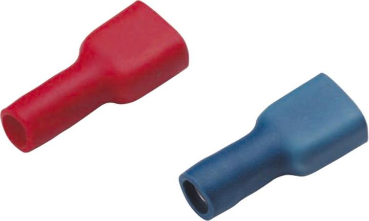 Cimco Receptacles, fully insulated, red, 6.3 x 0.8 mm