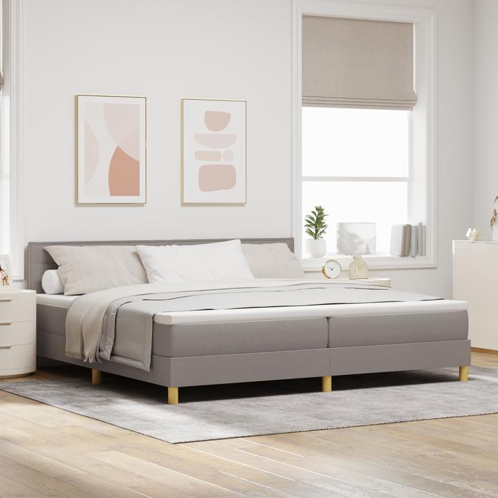 Immagine prodotto VidaXL Letto a molle con materasso Taupe 200x200 cm in tessuto (200 x 200 cm)