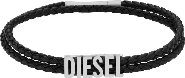 Diesel Leather Armband (18.50 cm, Leder, Edelstahl)