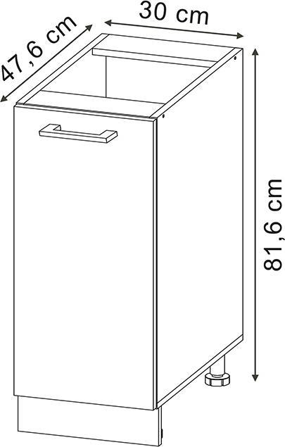Actual product image Vicco Apothekerschrank R-Line (30 x 60 x 81.5 cm)