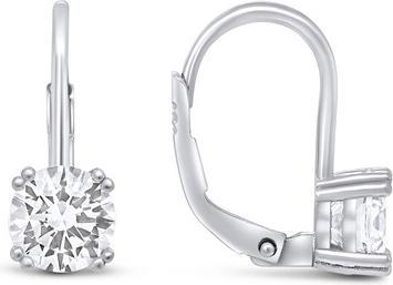 Brilio Silver - Sparkling silver earrings with zircons EA1013W