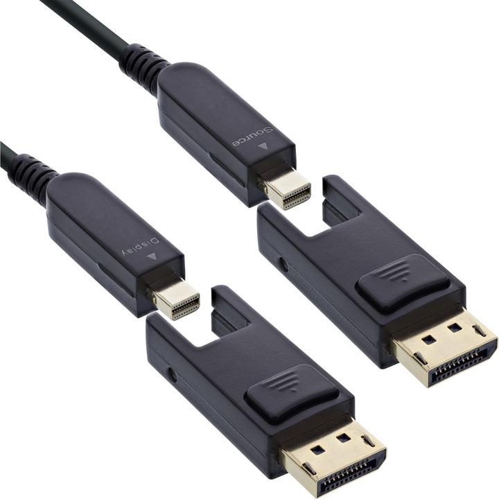 Produktbild InLine DisplayPort 1.4 AOC Kabel, 8K4K, DisplayPort Stecker abnehmbar, 10m (10 m, DisplayPort)
