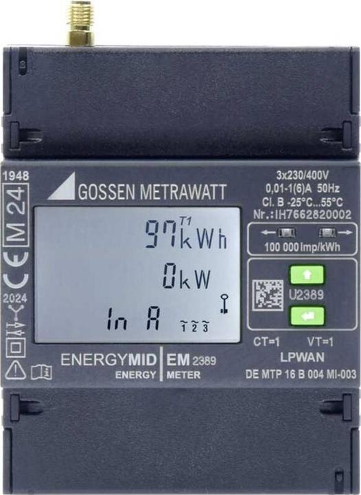 Actual product image Gossen Metrawatt EM2389 Three-phase current meter with transformer connection 5 A MID-compliant: