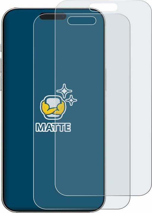 Actual product image BROTECT Anti-glare film Screen protector Matt screen protector film (2 Piece, Apple iPhone 16 Pro)