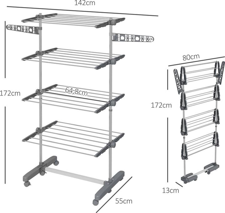 Image du produit Homcom Séchoir à linge (1.42 m)