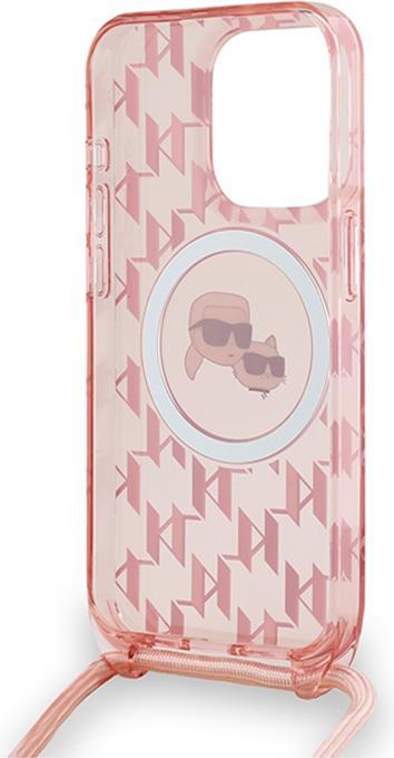 Produktbild Karl Lagerfeld KLHMP15XHCKCKLCP iPhone 15 Pro Max 6.7" różowy/pink hardcase IML Crossbody Monogram K (Apple iPhone 15 Pro Max)
