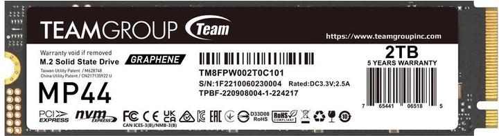 Actual product image Team Group MP44 (2000 GB, M.2 2280)