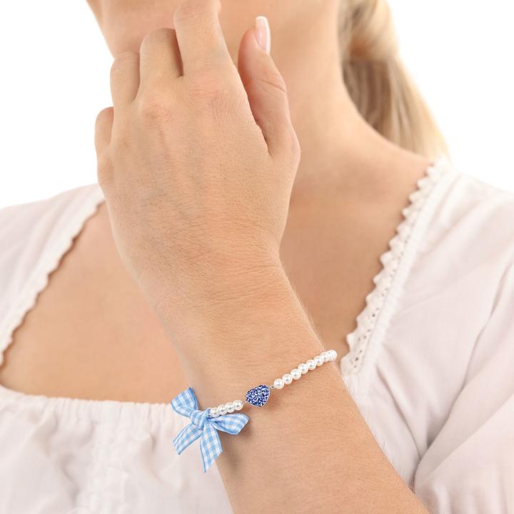 Immagine prodotto Amor Bracciale da donna, argento 925, cristallo sintetico, perla conchiglia | cuore (18 cm, Argento 925)