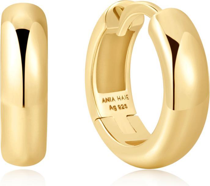 Ania Haie Gold Dome Band Huggies Ohrringe (925er Silber)