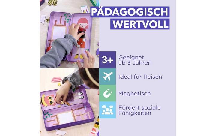 Produktbild mierEdu Magnetspiel Box Dress Up – Künstler zum Ankleiden I Fördert Motorik + Fantasie I Ideal für Zuhause (34 Teile)
