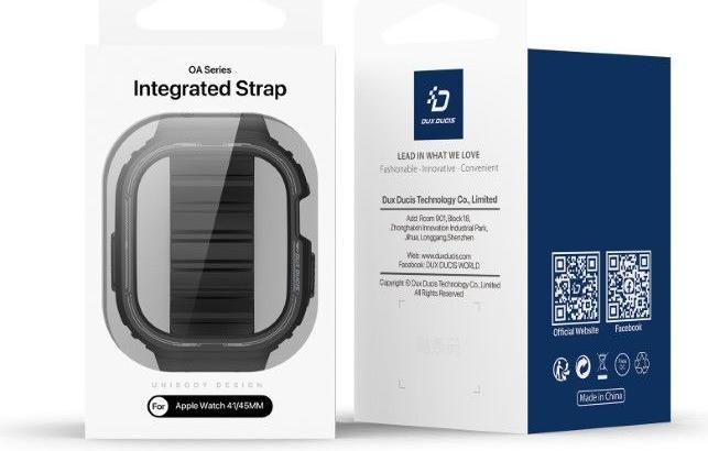 Actual product image Dux Ducis OA Strap Apple Watch 38mm/40mm/41mm - Black (38 mm, 40 mm, 41 mm, Silicone (liquid))
