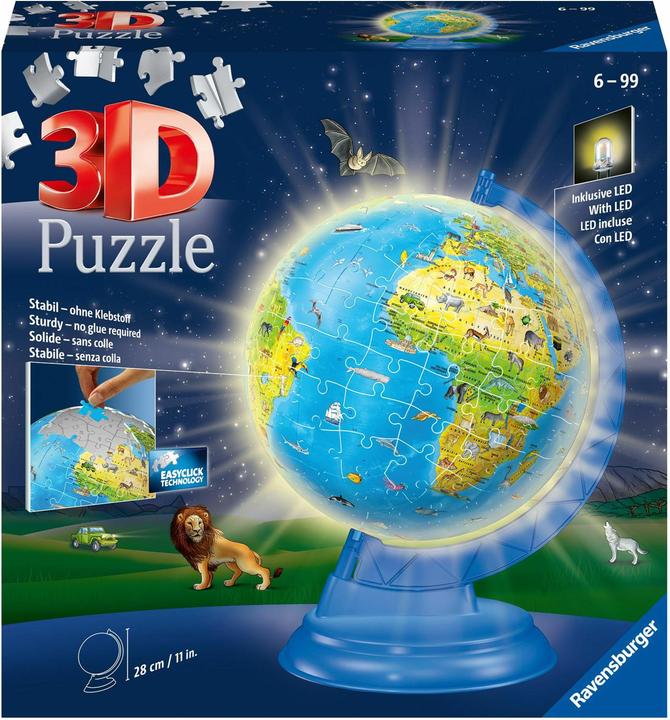 Produktbild Ravensburger Kinderglobus mit Licht (180 Teile)