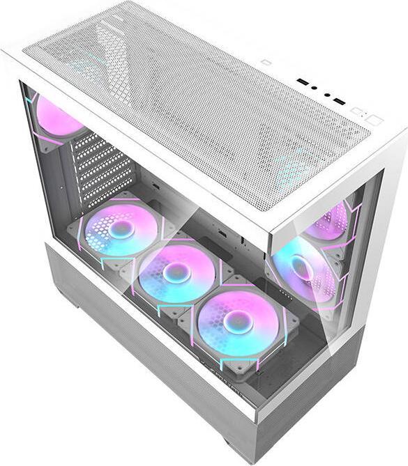Actual product image Darkflash Tech Computer case DS900 AIR (white) + 7 ARGB fans (ATX)